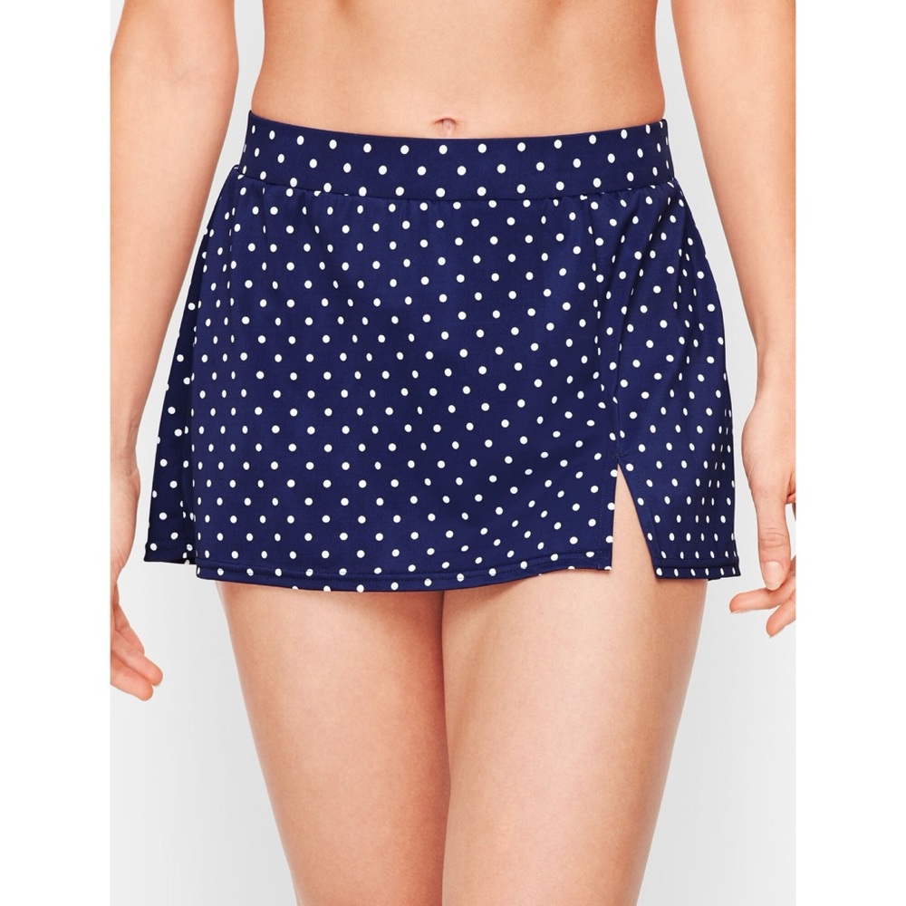 Talbots x Miraclesuit Vented Swim Skirt Bottom Bathing Suit Polka Dots NWT Sz 16